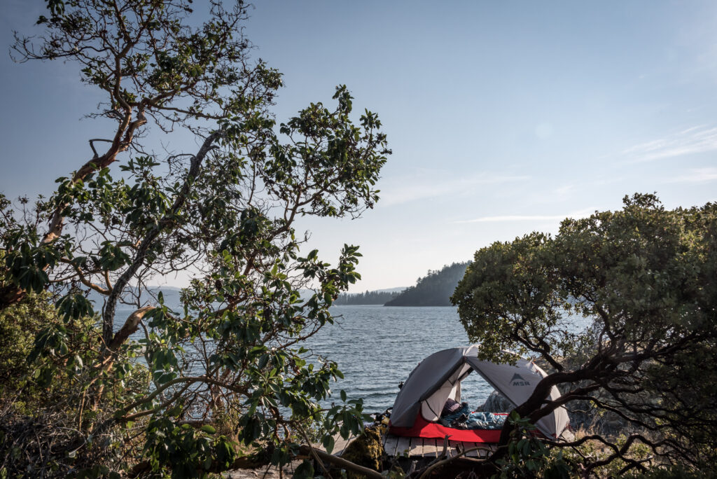 Tent in Desolation Sound